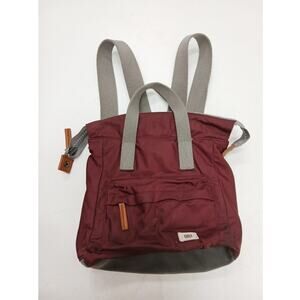 ORI London Bantry B Sustainable Backpack Plum Red Gray Recycled Nylon Commuter